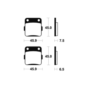 TECNIUM MX/ATV Sintered Metal Brake pads MO62 Honda / Husqvarna 200-360cc 82-94