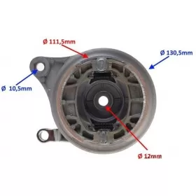 Rear wheel drum brake shoe hub cover set + brake shoes CZOPER