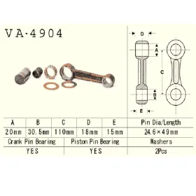 VESRAH Connecting rod Kawasaki JS 550 SX 91-96
