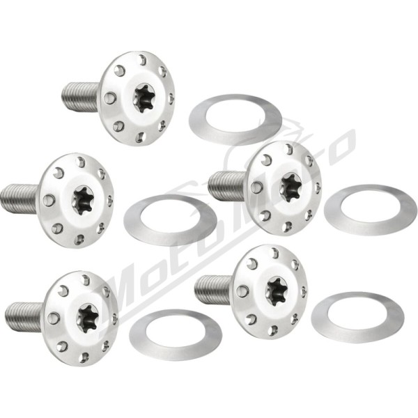 ARLEN NESS Holeshot Front Floating Brake Rotor Bolt Kit 5pcs. Harley Davidson FLHR / FLHTCUL / FLHTCUTGSE 1200-1923cc 14-24
