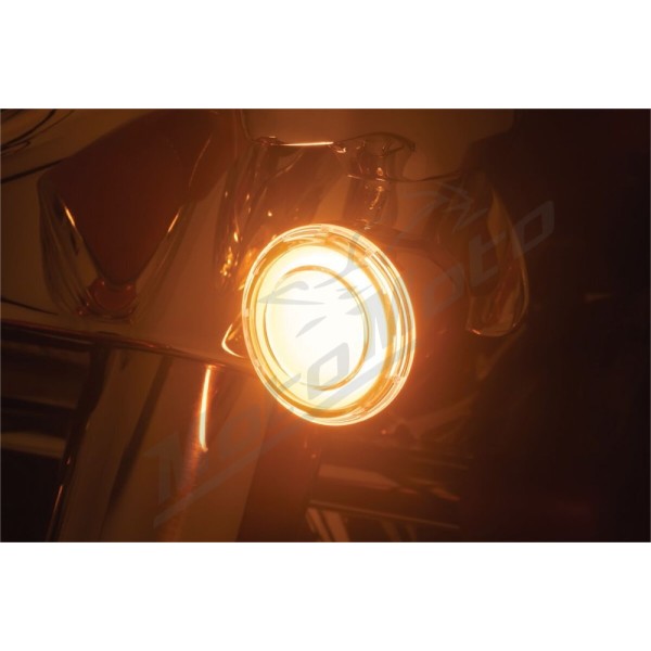 KURYAKYN LED posūkio lemputės su lęšiukais oranžiniai Harley Davidson FLD / FLHC / FLHTK / FLHX / FLSL / XL / XR 883/1923 00-24