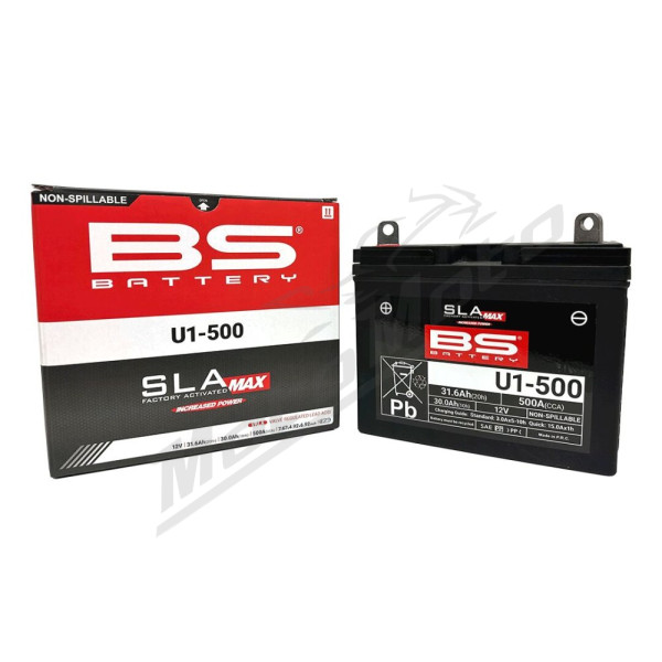 BS BATTERY SLA MAX Factory- Activated AGM Maintenance-Free Battery U1-500 12V 30Ah