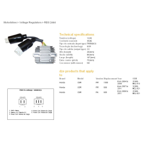 DZE voltage regulator Honda CBR 600-1000 04-11