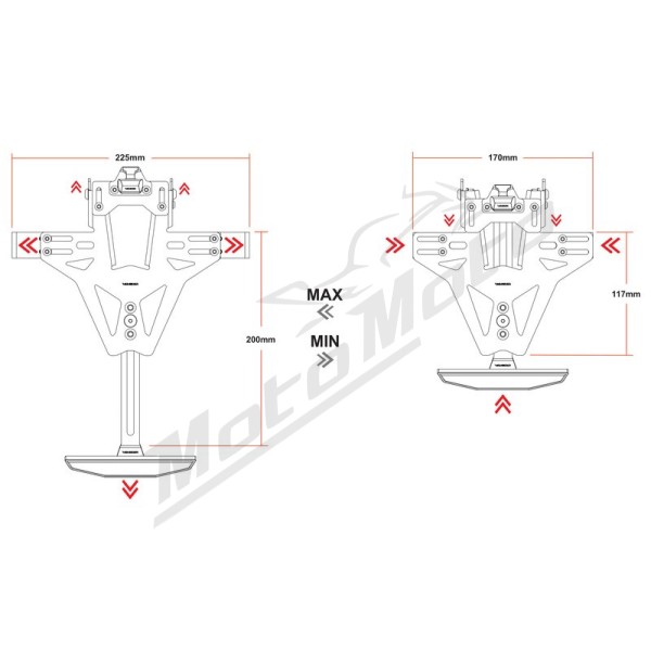 HIGHSIDER pro License Plate Holder Yamaha MT-09 850 24-25