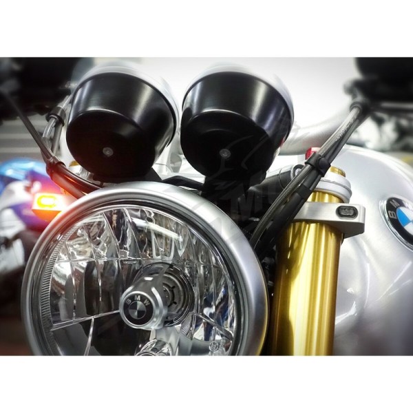 HEINZ BIKES ZC-Line Micro LED Turn Signals For Forks Chrome Ø54/56mm Harley Davidson FXDWG 1690 16-17