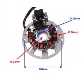 Stator ignition MINARELI HORIZONTAL / VERTICAL / APRILIA/ BENELLI/ MBK/ YAMAHA 50cc 2T 