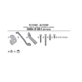 KAPPA Adapter to mount side rack Honda CB 500X 17-18