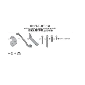KAPPA Adapter to mount side rack Honda CB 500X 17-18