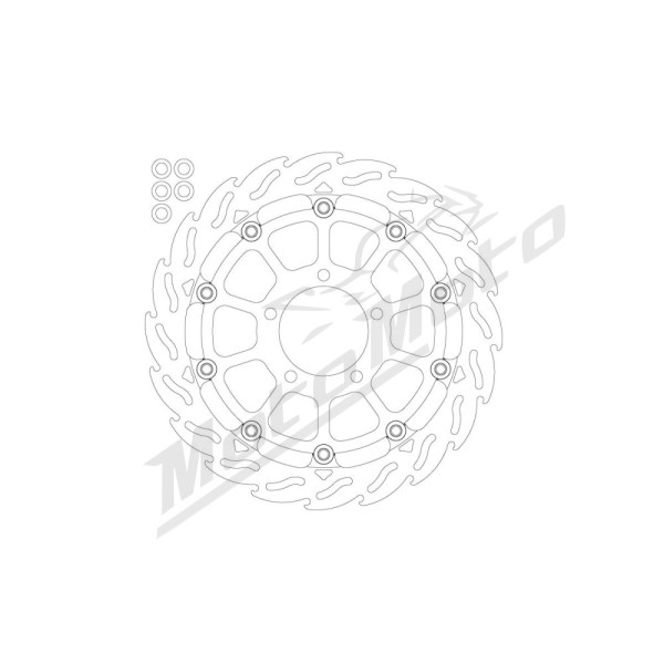 MOTO-MASTER Flame Front Floating Brake Disc Kawasaki H2 1000 20-26