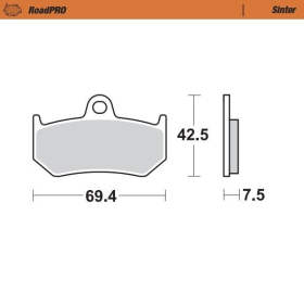 MOTO-MASTER Roadpro Rear Brake Pads MV Agusta Brutale / F3 / F4 / Rush 750-1090 00-24