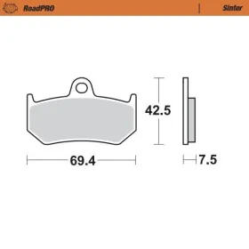 MOTO-MASTER Roadpro Rear Brake Pads MV Agusta Brutale / F3 / F4 / Rush 750-1090 00-24