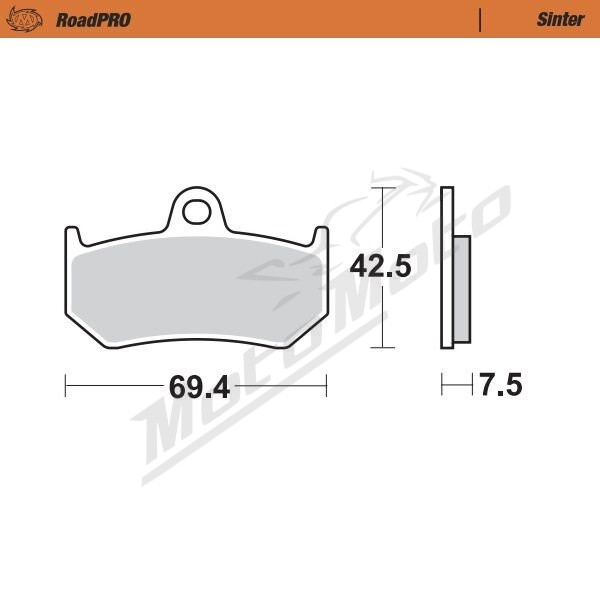 MOTO-MASTER Roadpro Rear Brake Pads MV Agusta Brutale / F3 / F4 / Rush 750-1090 00-24