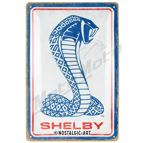 TIN SIGN SHELBY COBRA SNAKE 20x30 
