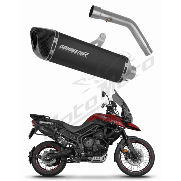 Triumph Tiger 800 XCA 2018-2020 Dominator Exhaust Silencer Muffler HP6 BLACK + dB killer