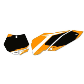 FACTORY EFFEX Pre-Cut Graphic Number Plate Kit Black KTM SX / XC 125-450cc 07-10