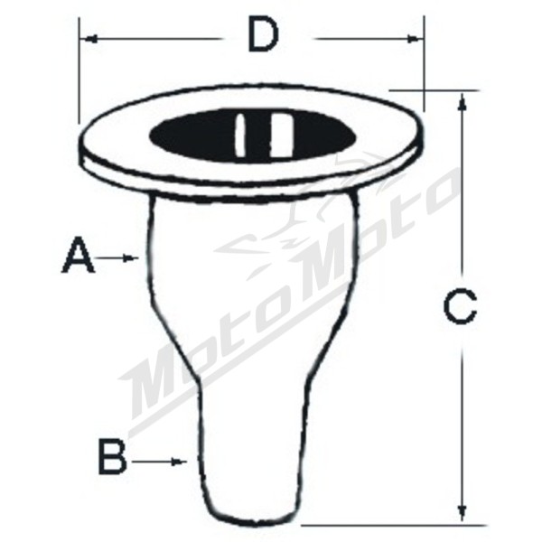 Osculati thru hull white plastic 11/2"