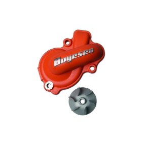BOYESEN Vandens siurblio dangtelio ir sparnuotės rinkinys oranžinis  KTM EXC-F/ SX-F 450-500,HUSQVARNA FE/ FC 450-501, GAS GAS MC450