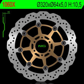 NG BRAKES Front Wave Floating Brake Disc 320mm Aprilia / Benelli / BMW / Cagiva 125-1200cc 87-21