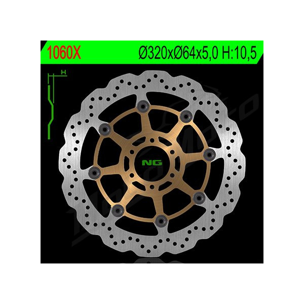 NG BRAKES Front Wave Floating Brake Disc 320mm Aprilia / Benelli / BMW / Cagiva 125-1200cc 87-21
