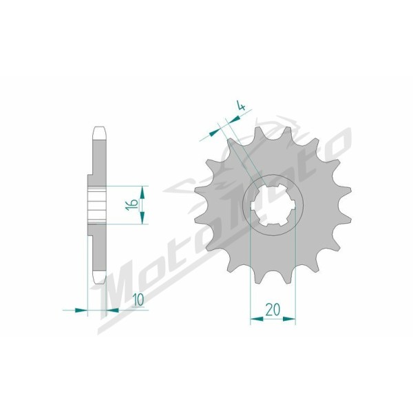 AFAM Steel Standard Front Sprocket 22205 - 428 13-15 teeth HYOSUNG / SUZUKI 125cc 96-15