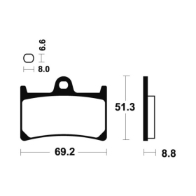 TECNIUM Scooter Organic Brake pads ME134 Yamaha TZR 125-250cc 87-97