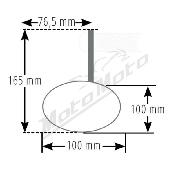 HIGHSIDER Bar End Mirror Retro M5 (1pc) Aprilia / BMW / Kawasaki / KTM / Moto Guzzi / Suzuki / Yamaha 125-1200cc 01-23