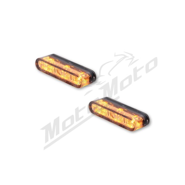 HIGHSIDER pro Star-MX1 PRO LED Indicator Black/Smoke E-Approved (Pair)