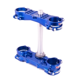 XTRIG ROCS Tech Priekinės šakės tiltelis mėlynas FANTIC XX / YAMAHA YZ 250cc 2006-2025 (išnešimas 25mm)