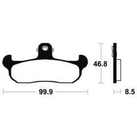 TECNIUM Street Organic Brake pads MA108 Aprilia / Cagiva / Gilera / HM 50-600cc 86-05