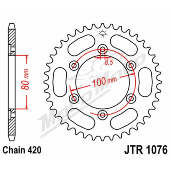 JT/JT Chain Kit 420HDR 12/52 Rieju RR / SMX 50 05-09