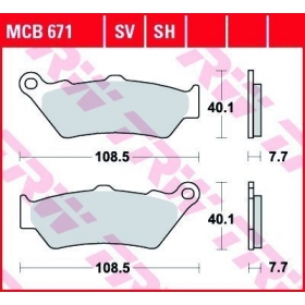 STABDŽIŲ TRINKELĖS TRW MCB671 STANDARD