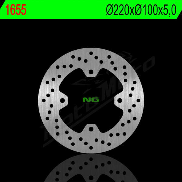 NG Rear Fixed Brake Disc 220x100x5mm Kawasaki Ninja ZX-6 / ZX-10 636-1000cc 16-26