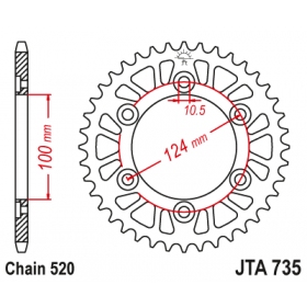 Rear sprocket ALU JTA735