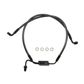 MAGNUM SHIELDING Front Lower Brake Line Kit ABS Black Harley Davidson FXDF / FXDL 1584/1690 12-17
