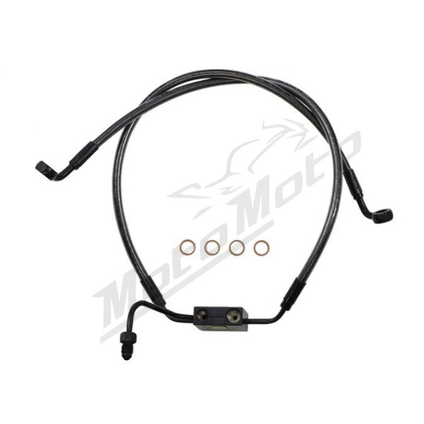 MAGNUM SHIELDING Priekinių apatinių stabdžių žarnelės kompl. ABS juodas Harley Davidson FXDF / FXDL 1584/1690 12-17