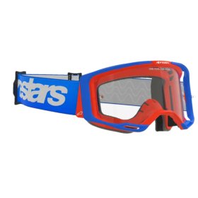 ALPINESTARS Vision 8 Wordmark Goggle (Clear Lens) Blue / Red