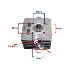 Cylinder head SHINERAY 150cc 4T 62mm