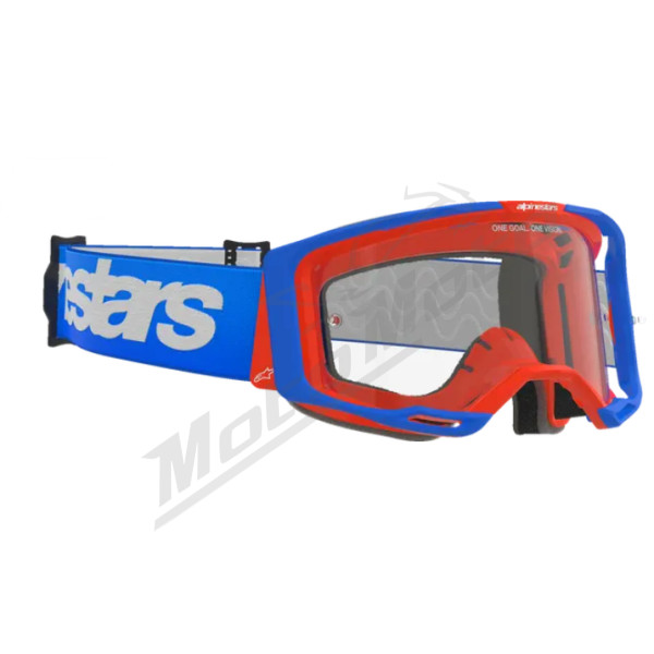 ALPINESTARS Vision 8 Wordmark Goggle (Clear Lens) Blue / Red