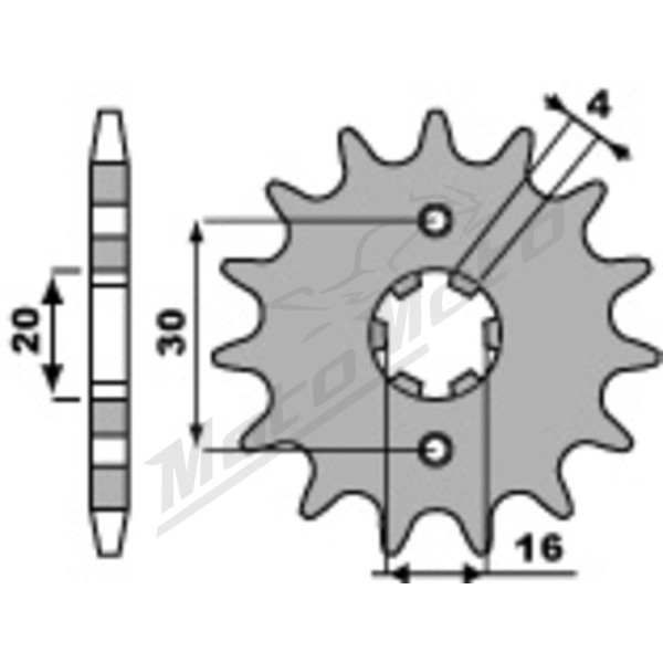 PBR Steel Standard Front Sprocket 717 - 520 12-13T Kawasaki / Cagiva 125-250cc 80-93