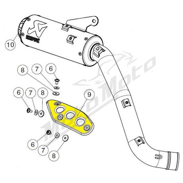 AKRAPOVIC Heat Shield Yamaha XSR 700-900 16-21