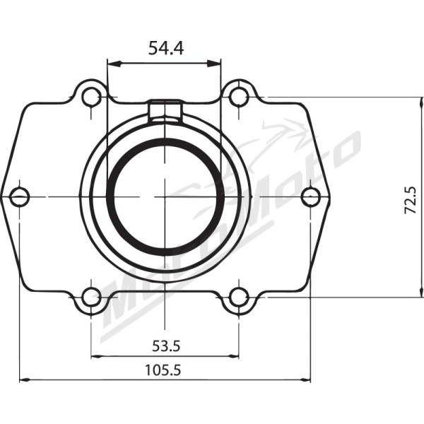 KIMPEX Carburetor Mounting Flange Arctic Cat M5 / Sabercat 500 04-06