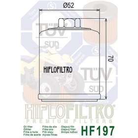 Tepalo filtras HIFLO HF197 POLARIS/ KEEWAY/ HYOSUNG/ BENELLI/ AEON 125-350cc 2002-2021
