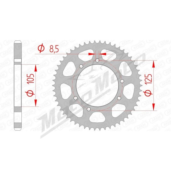 AFAM Steel Standard Rear Sprocket 428 48-62 teeth