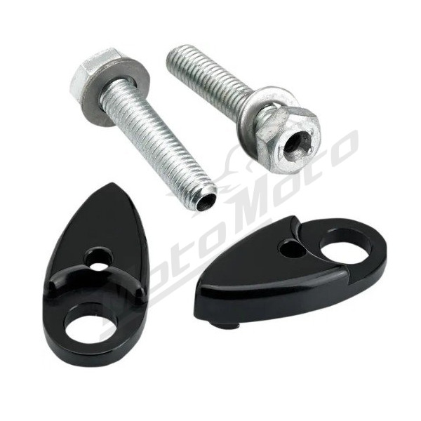JOKER MACHINE Adapter Plates for Side Rail-Mounted Lights 2pc. Harley Davidson FLD / FXD / FXDB / FXDBA / FXDBP / FXDC / FXDF / FXDL / FXDWG / FXDX FXDXT 1340-1800 91-17