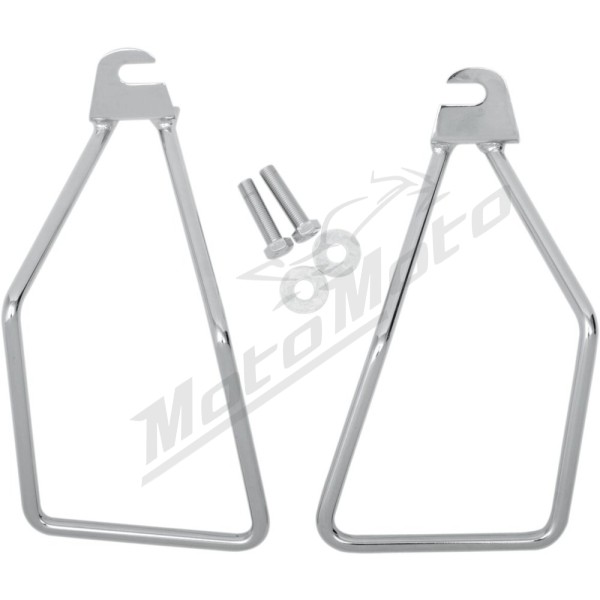 DRAG SPECIALTIES Chrome Saddlebag Support Brackets Harley Davidson FLS / FLST / FLSTC 1450-1800cc 00-13