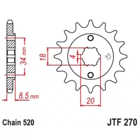 Priekinė žvaigždutė JTF270