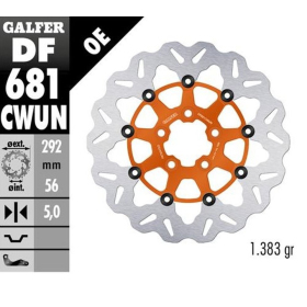 GALFER Rear brake disc orange Harley Davidson FLD / FLHR / FLHT / FLSTC / XL / XLH / XR 883-1917 86-25