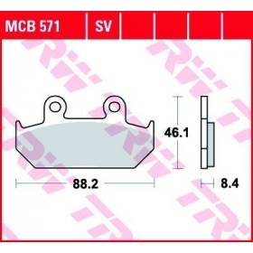 STABDŽIŲ TRINKELĖS TRW MCB571 STANDARD