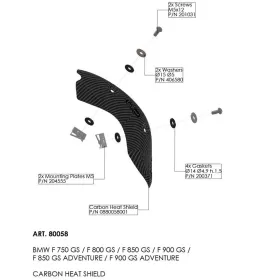 LEOVINCE Heat Shield BMW F 750-900 GS 18-25
