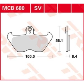TRW SV Series Sindered Brake Pads BMW K / R 850-1200cc 88-01